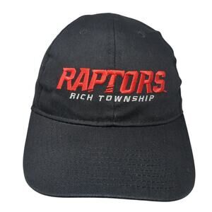 Raptors Rich Township Strapback Baseball Cap Black One Size Adjustable Vitronic
